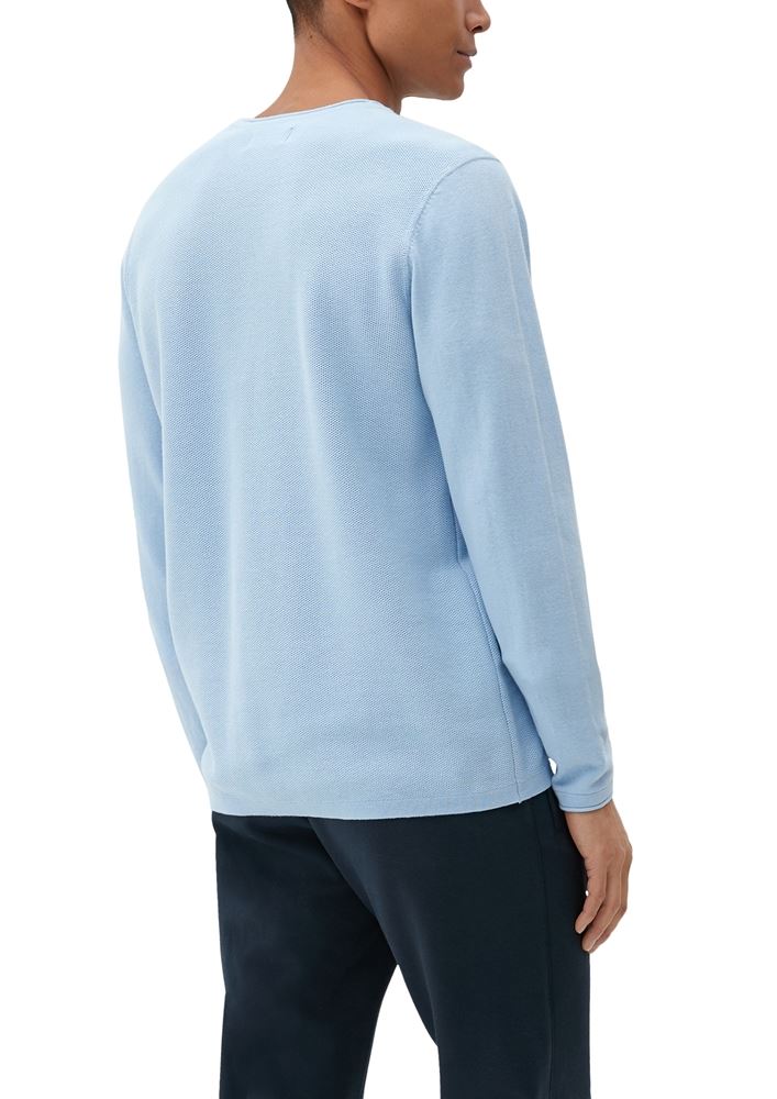 s.Oliver Strickpullover mit Rollsäumen S22 2124551 S | 9999 GREY/BLACK | 