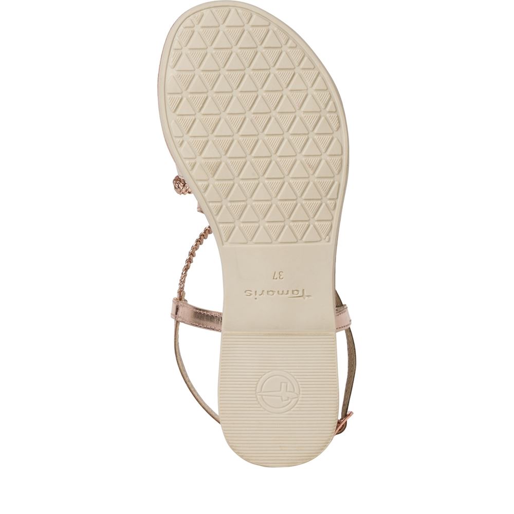 Tamaris Sandale Riemchen Leder rose metallic S13  1-1-28139-20 