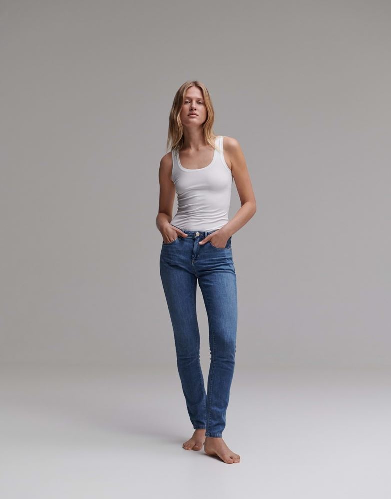 OPUS Skinny Jeans Elma ocean blue schmales Bein 5- Pocket- Design blau S13 2162011083100 34 | 70071 ocean blu | L30