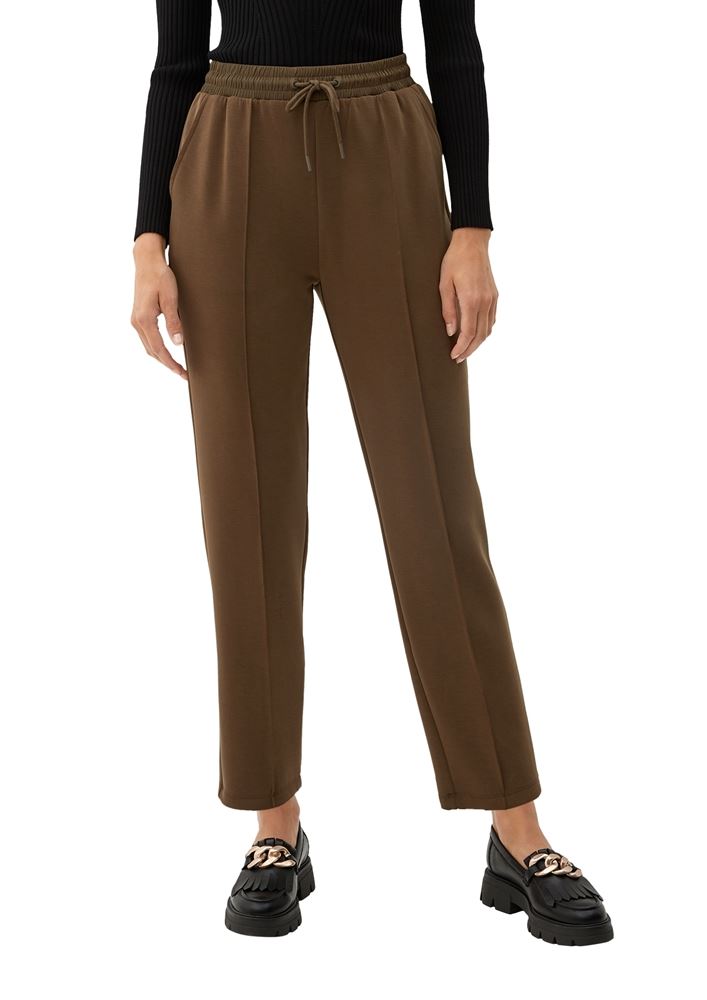 s.Oliver Jogpants mit Ziernaht grau, oliv grün S22  2121610 40 | 9999 GREY/BLACK | 
