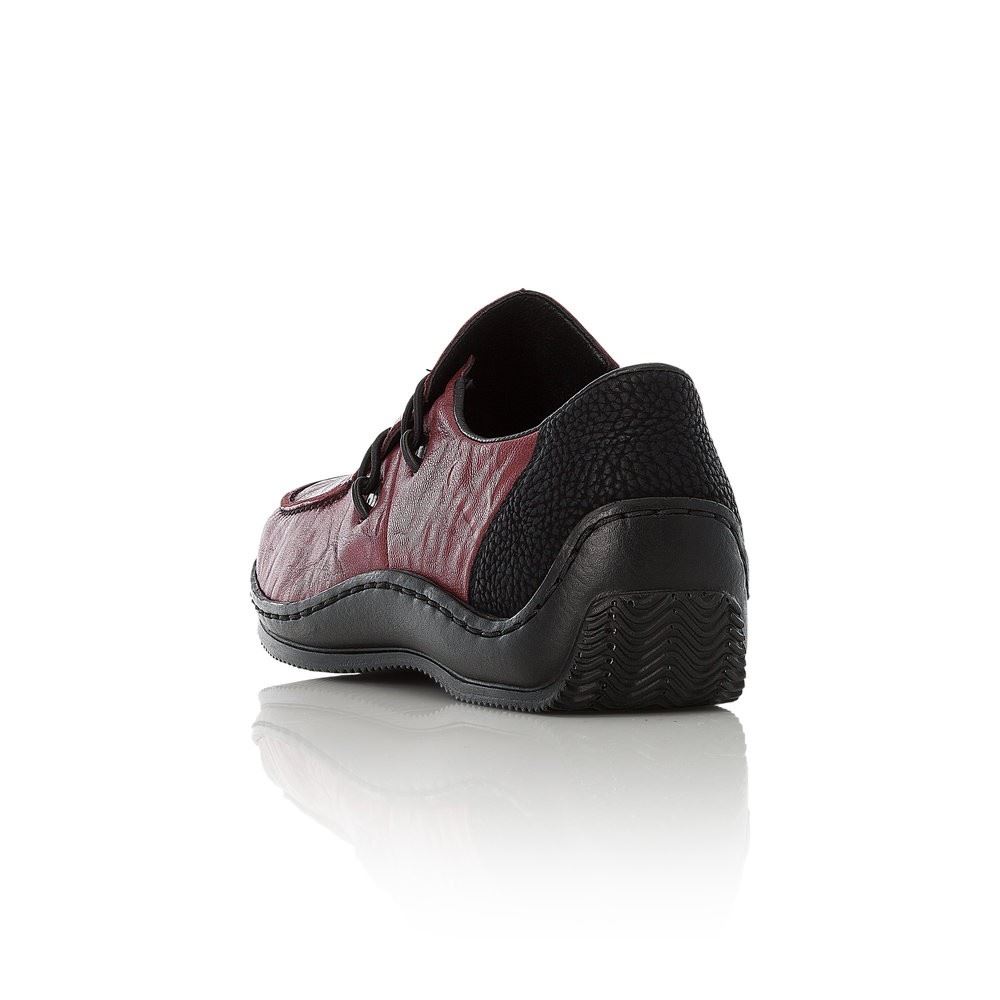 Rieker Antistress Damen Slipper Leder rot S12 L1751-35 41 | wine/schwarz | E