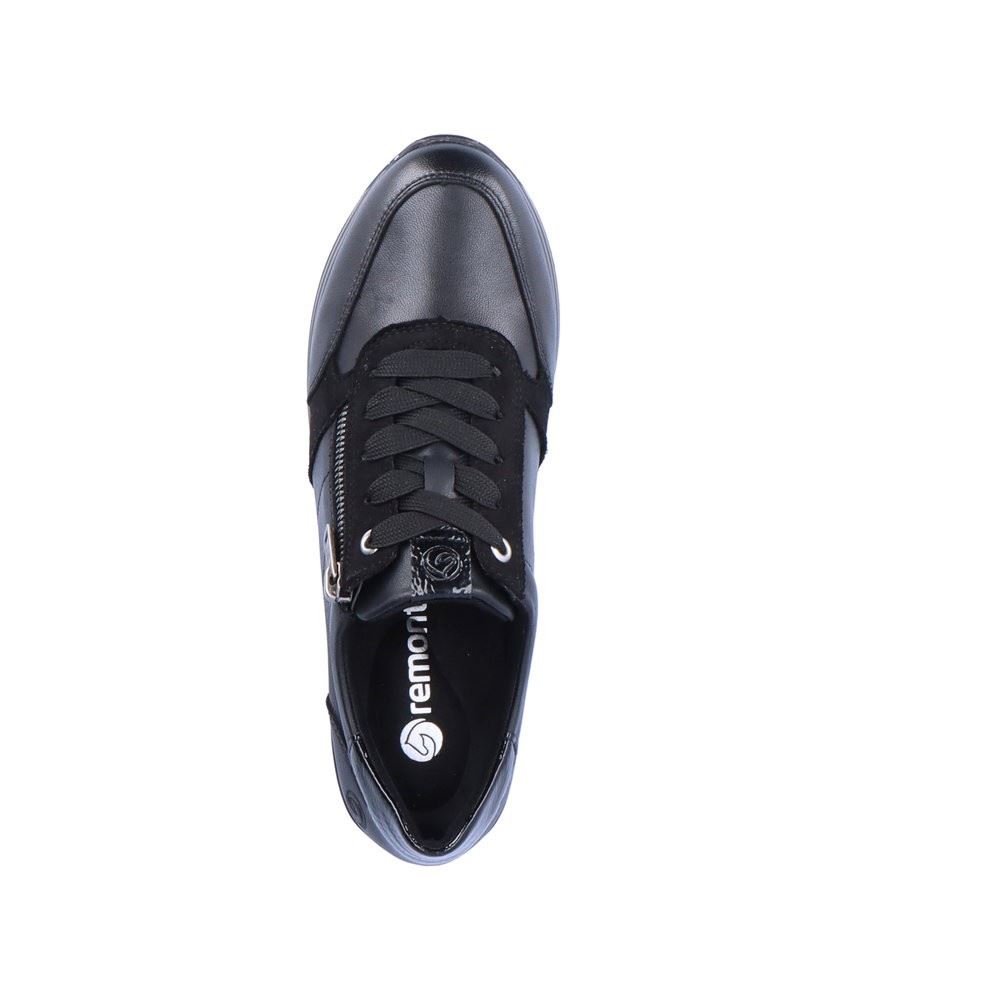 Remonte Sneaker Reißverschluss schwarz S13 D1316-02 38 | schwarz/schwarz | G