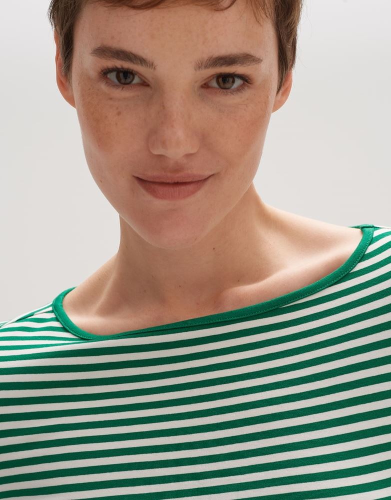 OPUS Shirt Sopili 3/4 Arm gestreift grün, blau S13  10144011138100 40 | 60019 blue up | 
