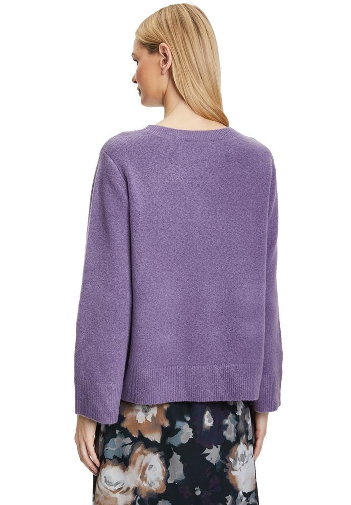 Betty Barclay Feinstrickpullover Rundhalsausschnnitt blau, lila S22 57411165 