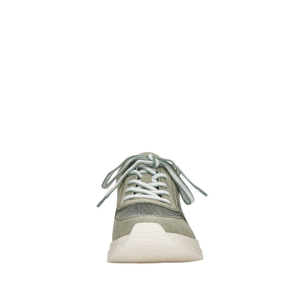 Rieker Antistress Damen Sneaker Reißverschluss Wechselfußbett grün S12  N4730-52 40 | pistazie/mint/w | G