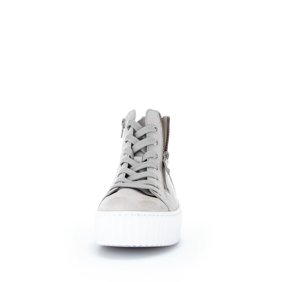 Gabor Sneaker high Rauleder Wechselfußbett Reißverschluss grau S13  23.210.19 