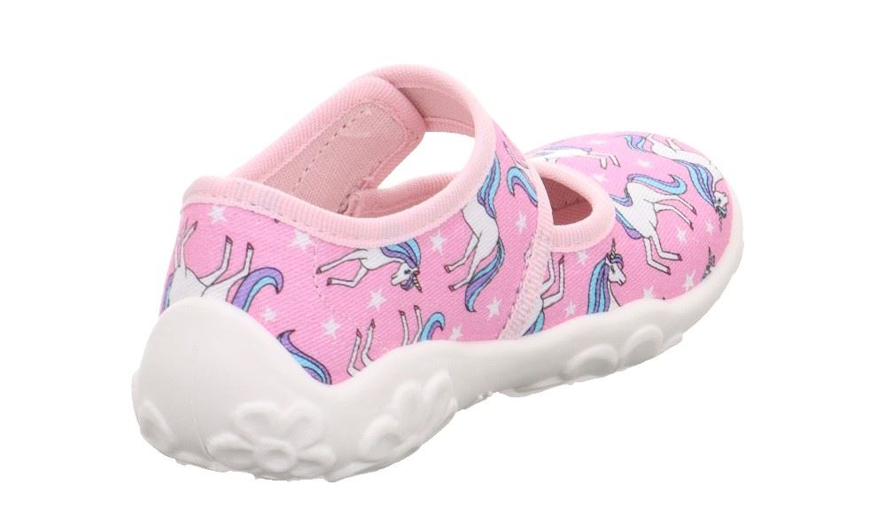 superfit BONNY - Rosa/Mehrfarbig Hausschuh mit Klettverschluss Einhorn S13 1-800283-5540 