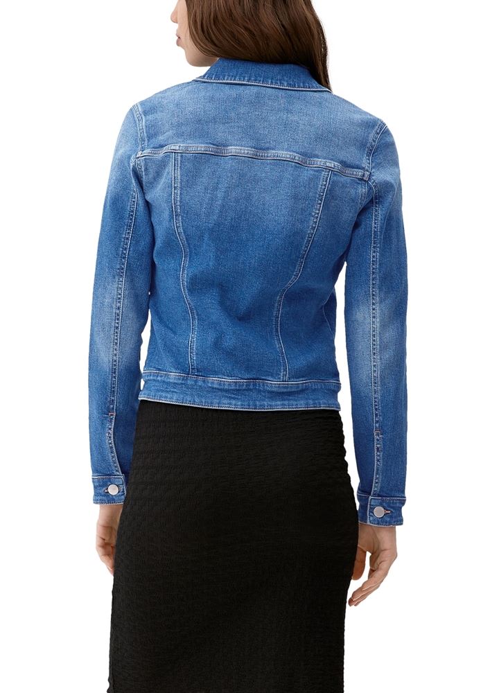 QS designed by  Jeansjacke aus Baumwollstretch blau S23  2132801 