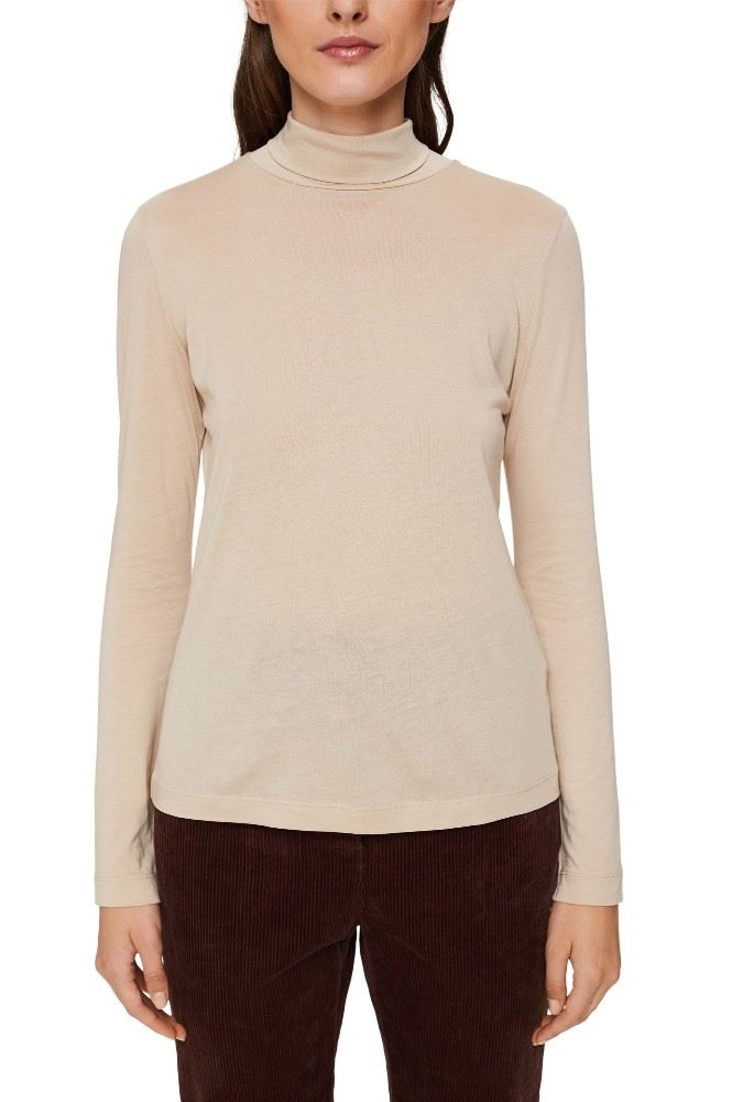 ESPRIT Longsleeve mit Stehkragen mit TENCEL™ 091EE1K318 