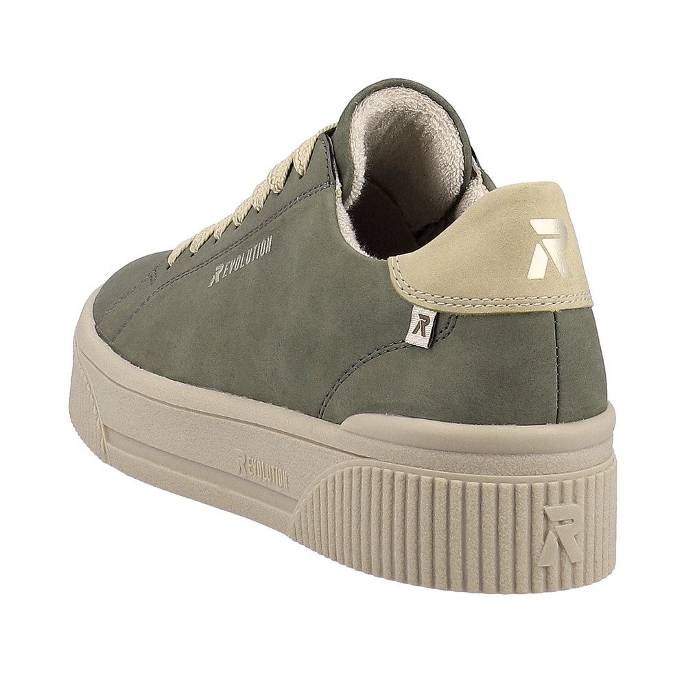 Rieker Evolution Damen Sneaker Plateau- Sohle Leder Wechselfußbett grün S23 W0704-54 