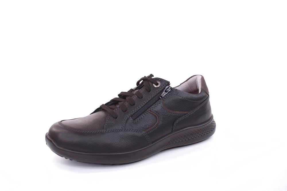 Jomos Herren Schnürhalbschuh Leder Spezialweite K schwarz S22 322414 