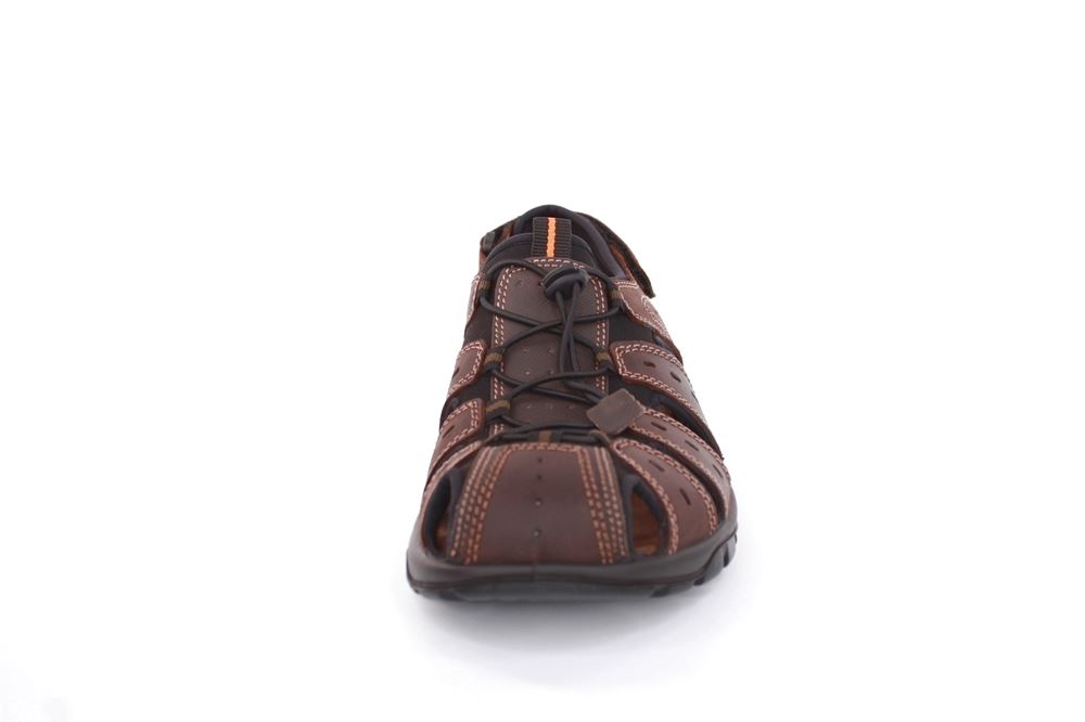 Imac Herren Sandale Trekking sportiv Schuhspitze geschlossen Leder braun S13  353180 