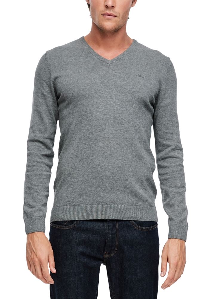 s.Oliver Feinstrickpullover mit V - Ausschnitt  Noos 2040666 