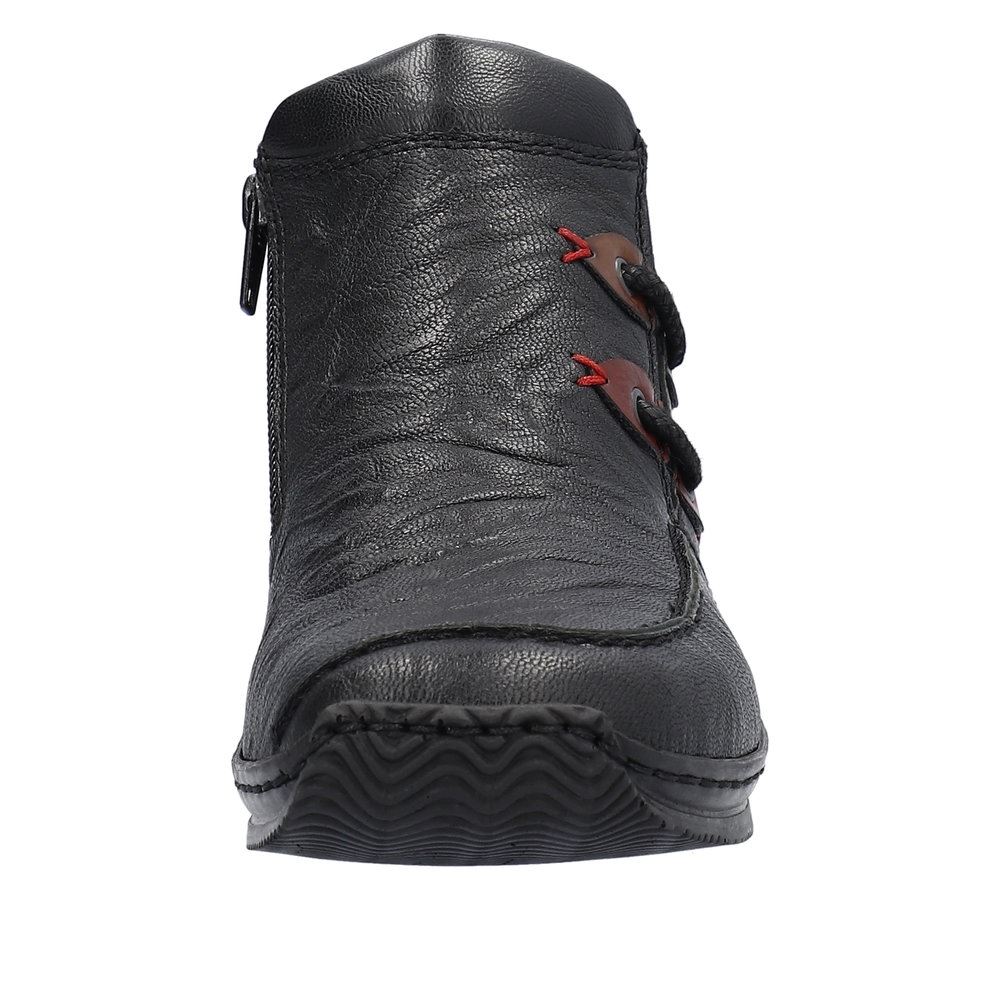 Rieker Antistress Damen Slipper Chelsea- Boots Stiefelette Leder schwarz S23 L1787-00 