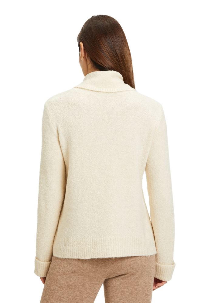 Betty Barclay Pullover großer Kragen beige grün rot S22 57621183 