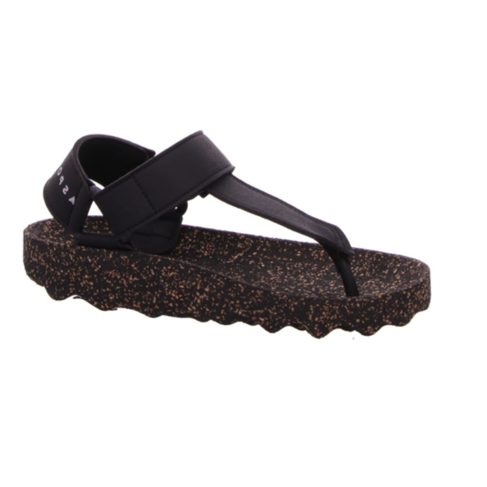 asportuguesas Zehenstegsandale Kork nachhaltig kautschuk P018077008 36 | black/black | 
