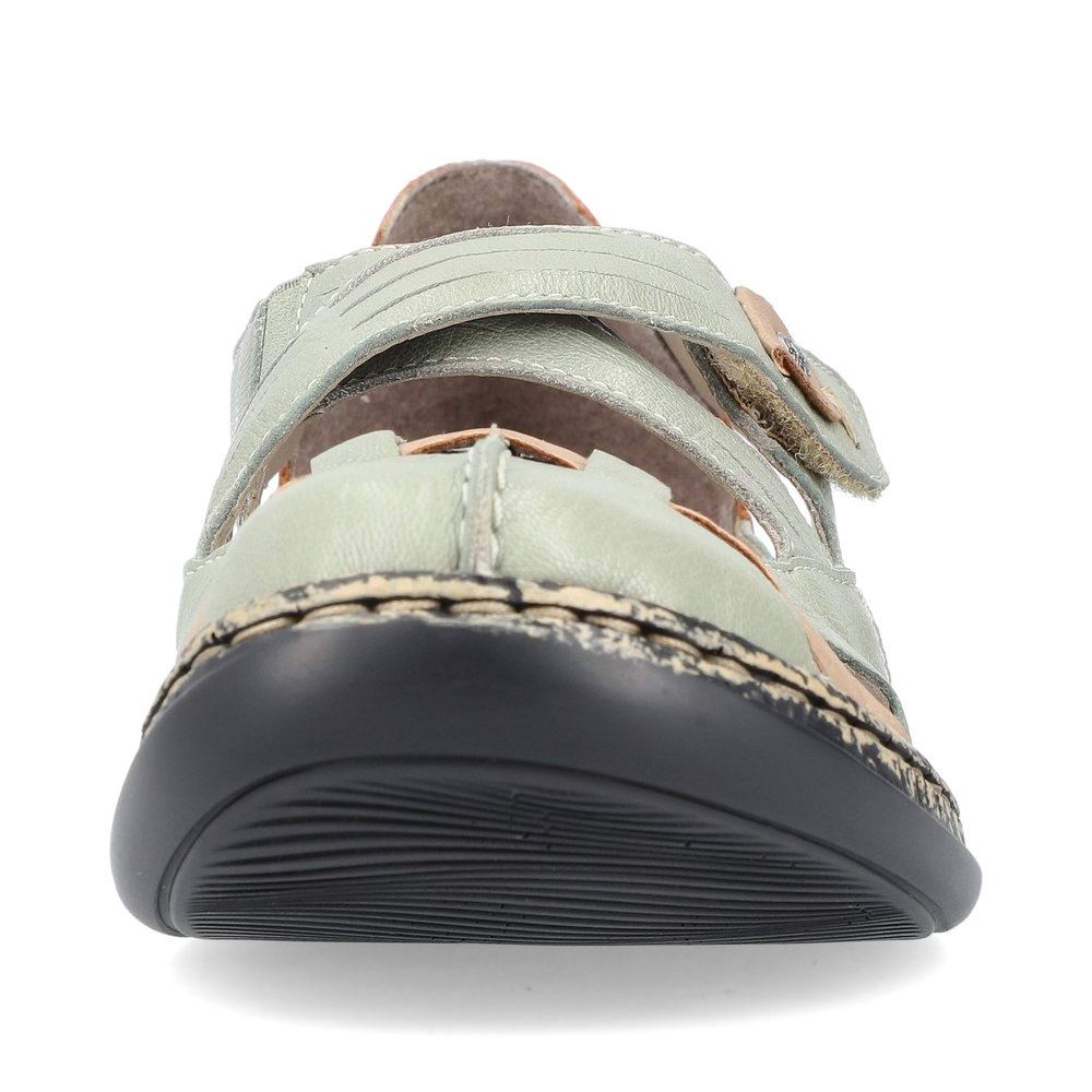 Rieker Antistress Damen Ballerina Klettverschluss Riemchen grün S13 46368-52 