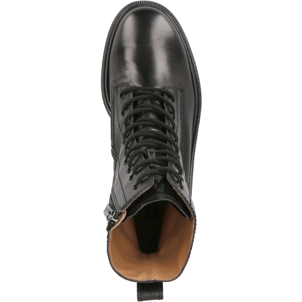 Paul Green Schnürbootie Glattleder Reißverschluss Plateau  9820-009 4,5 | black | 