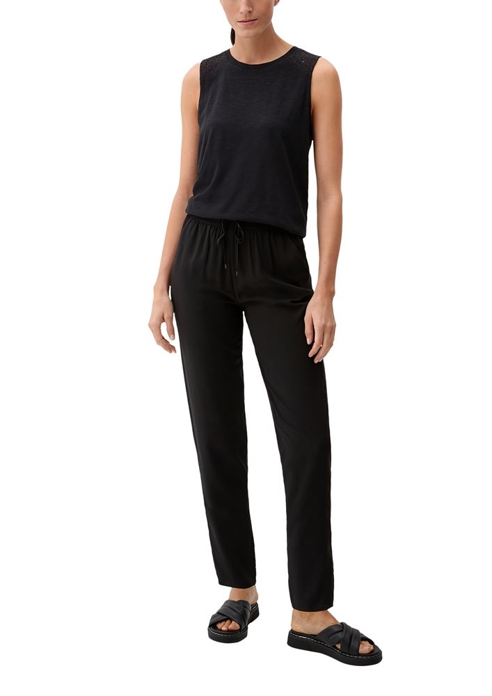s.Oliver Relaxed: Hose aus reiner Viskose schwarz S13  2132619 