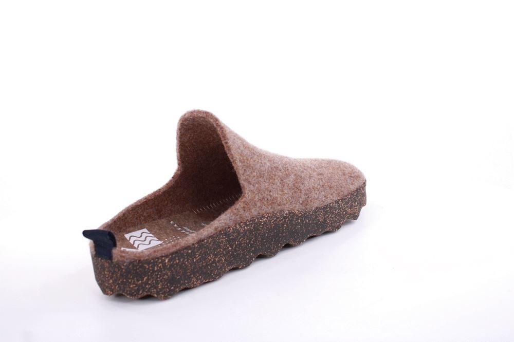 ASPORTUGUESAS Herren Pantolette Wolle Kork vegan Nachhaltig beige S22 P018061006 41 | taupe | 