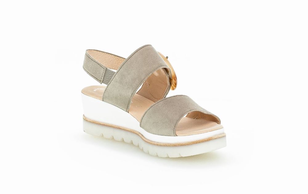 Gabor Sandalette Keilabsatz grün S13  24.645.19 