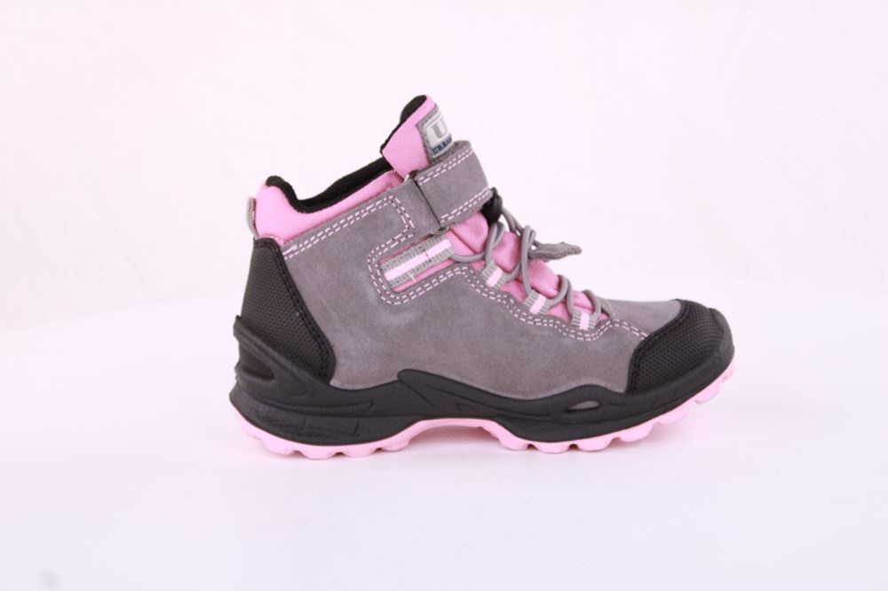 IMAC Kinder Schnürstiefel Schnürschuh Schnellschnürung TEX-Membrane grau S21 832068 35 | gricio/rosa | 