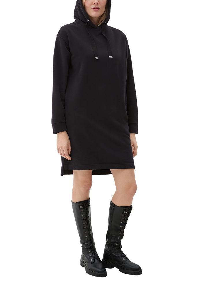 s.Oliver Sweatkleid mit Kapuze grau, braun S22  2122560 40 | 8764 BROWN | 