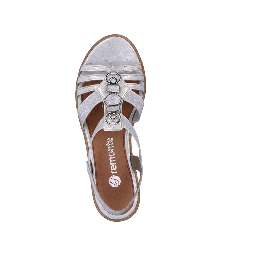 Remonte Keilsandalette weiß Schlupfsandalette S13 R6264-80 