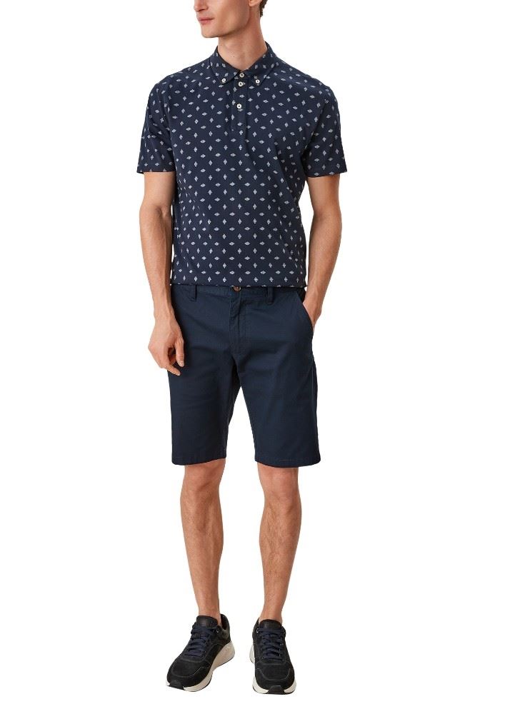 s.Oliver Bemuda Slim Fit Austin blau und hellblau 2113872 