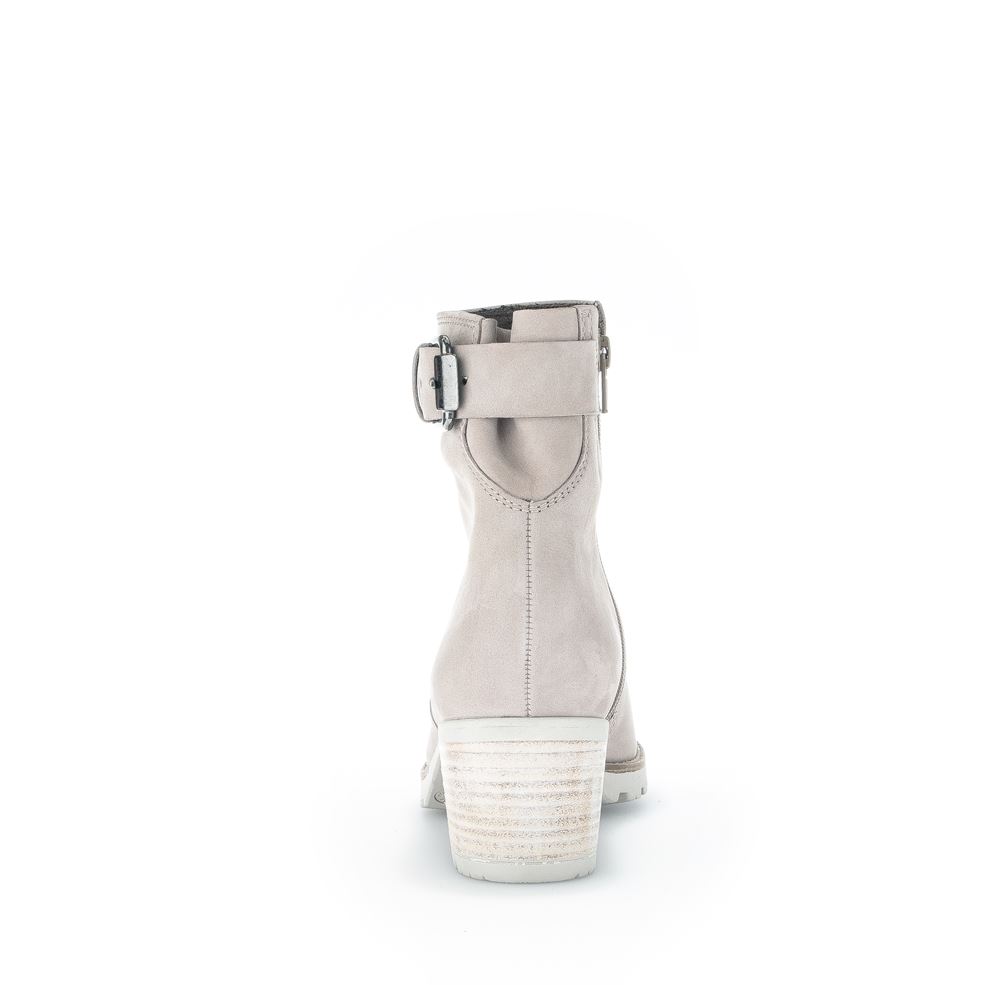 Gabor Stiefelette sportlich Zierschnalle Rauleder grau S23   32.803.43 