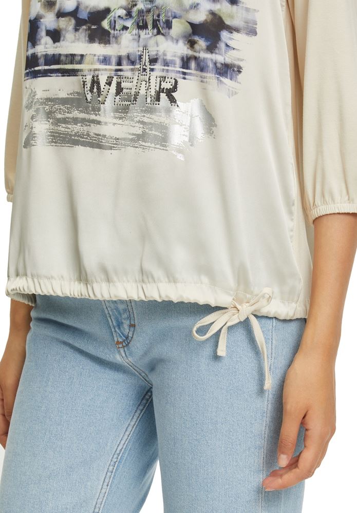 Betty Barclay Blusenshirt 3/4Arm Frontprint beige S22 24581066 