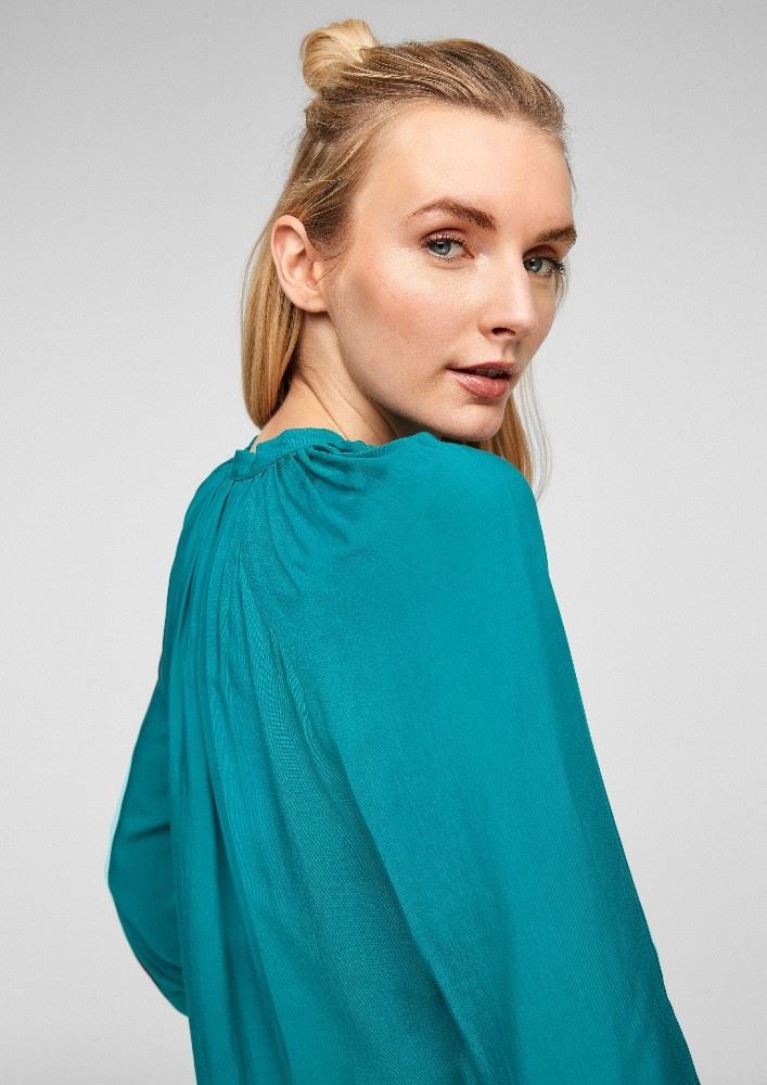 QS designed by Leichte Bluse mit Raffung 2058785 