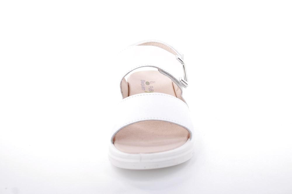 Fußbequem Damen Sandale Leder Wechselfußbett weiß S13 6006/1 