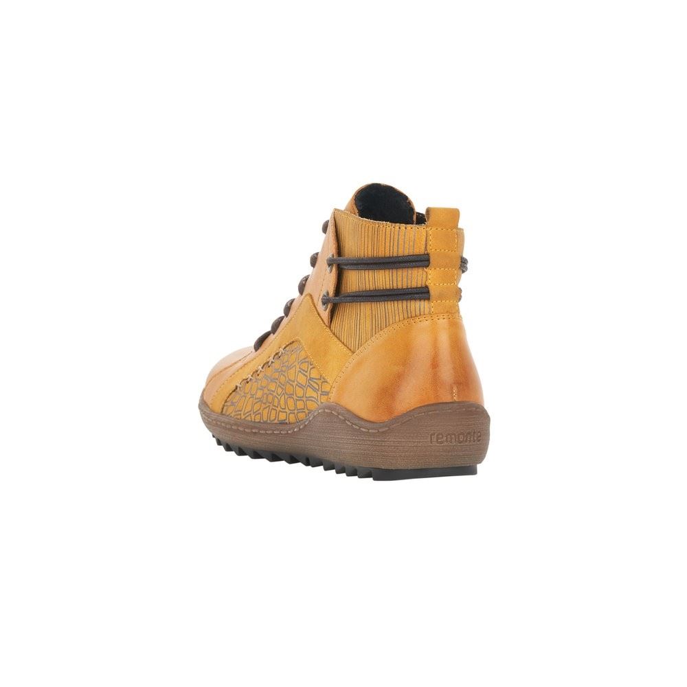 Remonte Schnürstiefel Reißverschluss Wechselfußbett gelb S21 R1499-68 