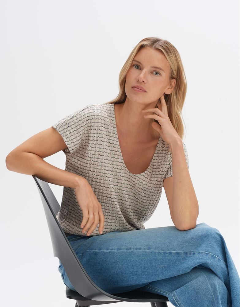OPUS Shirt Simurali Ringel mit Struktur 1/2 Arm S13 10194811542206 