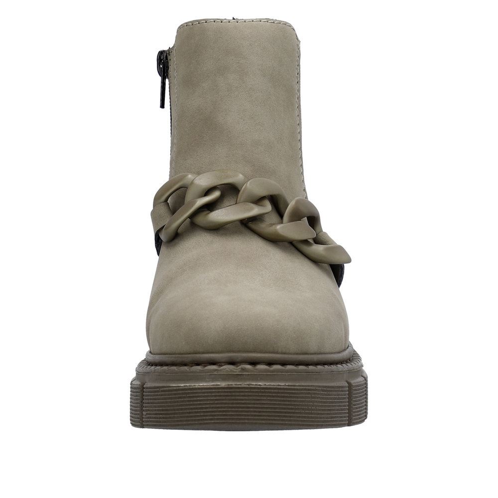 Rieker Antistress Damen Chelsea- Boots Kettendetail grün S23 M3873-52 