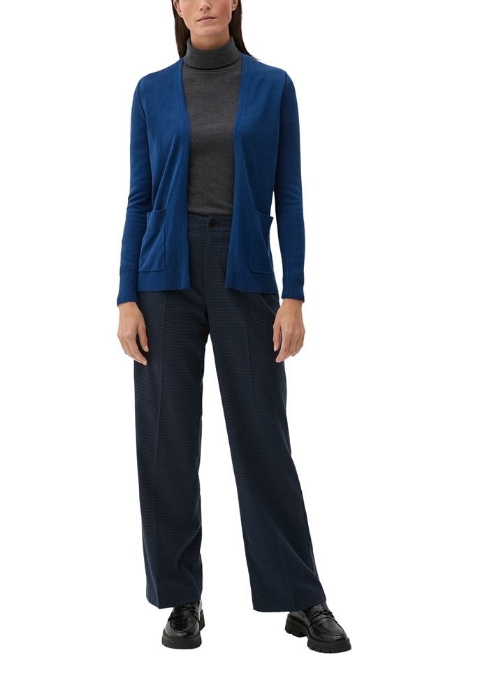 s.Oliver Strickjacke mit Rippblenden S22 2125616 32 | 5659 BLUE | 