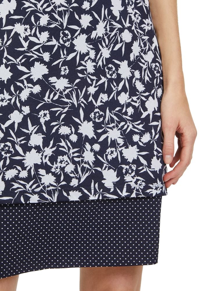 Betty Barclay Jerseykleid florales Muster Ärmellos blau S13 13771113 