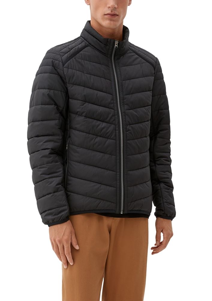 s.Oliver Herren Jacke Steppung Stehkragen blau schwarz S22  2120684 