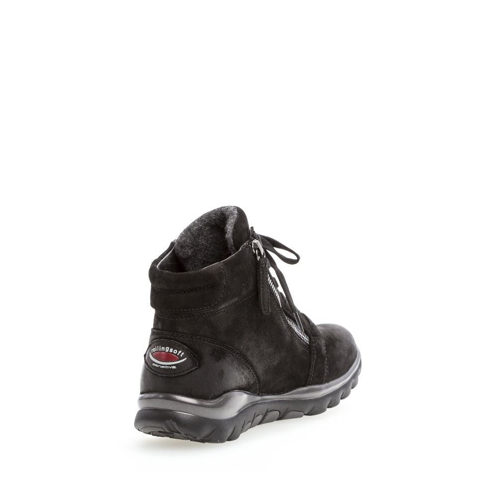 Gabor rollingsoft Schnürstiefelette schwarz S21 76.868.47 