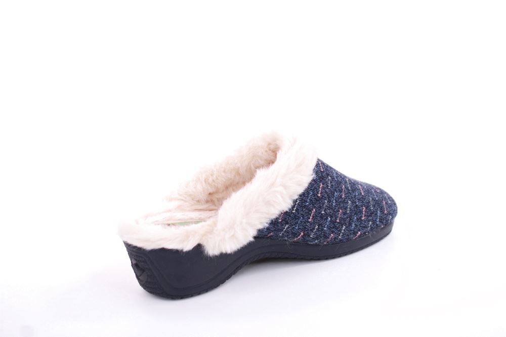 s`knöpfli Damen Hausschuh Pantolette blau S22 K28179 36 | azul beig | 