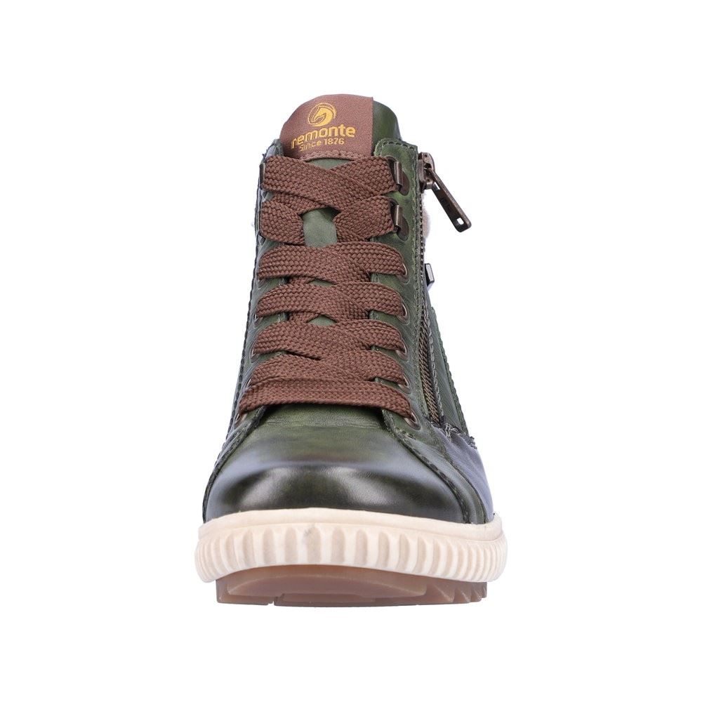 Remonte Schnürschuh Leder TEX- Membran Wechselfußbett grün S22 R8271-54 38 | moor/antik/moos | G