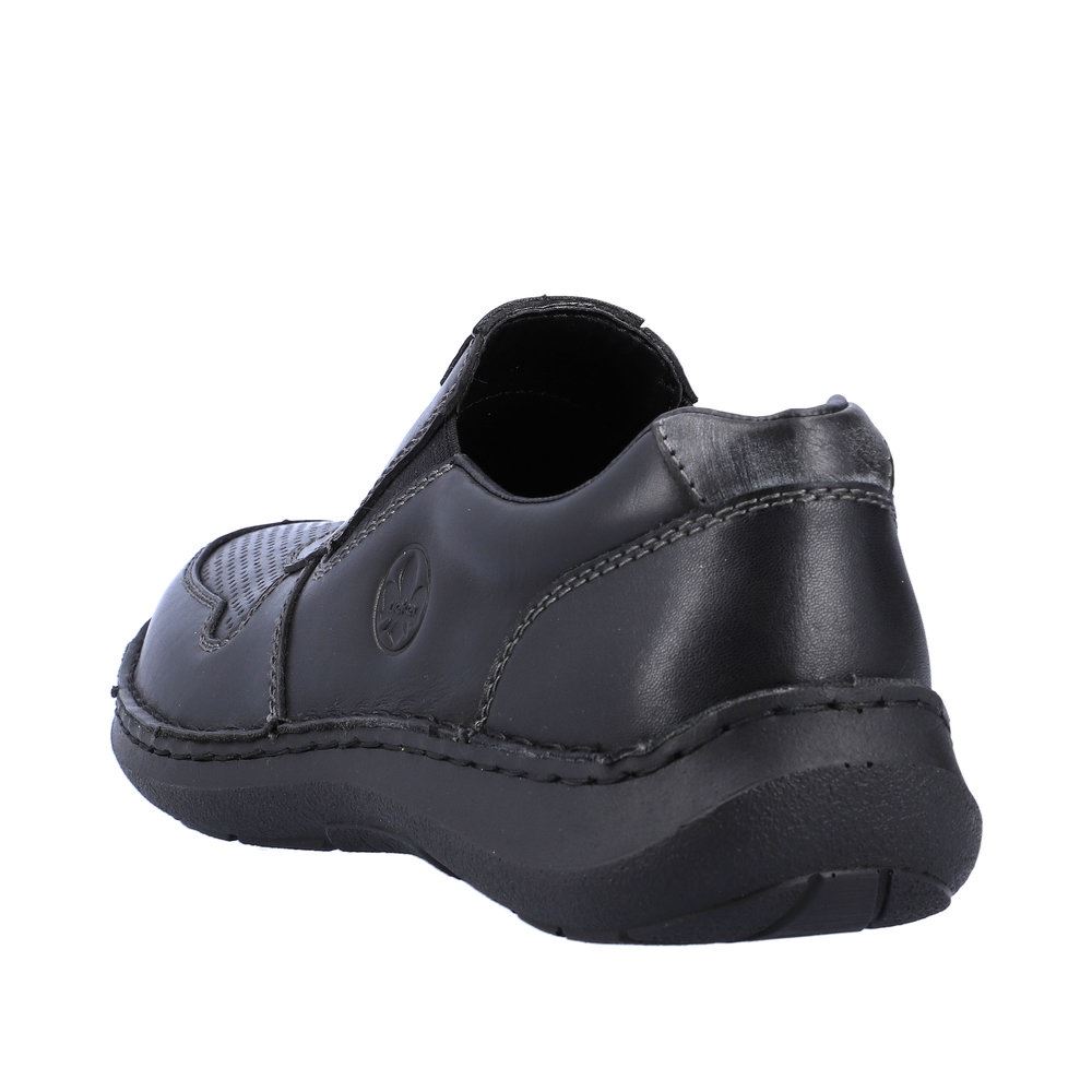 Rieker Herren Slipper  Leder schwarz  S13  03069-00 