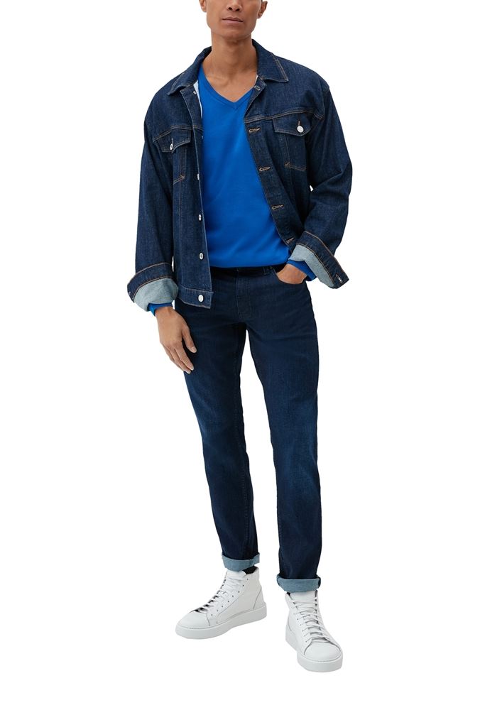 s.Oliver Feinstrick-Pullover mit Stickerei S22 2124548 XL | 5621 BLUE | 