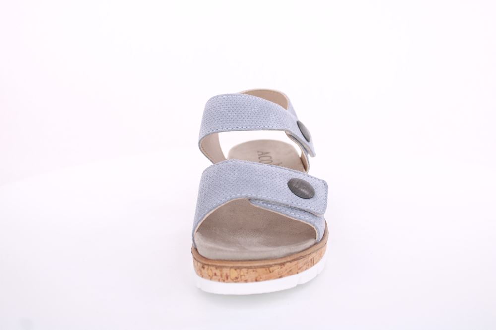 Aco Sandalette Mia 24 Leder Klettverschluss Wechselfußbett  blau S13  545/8194 