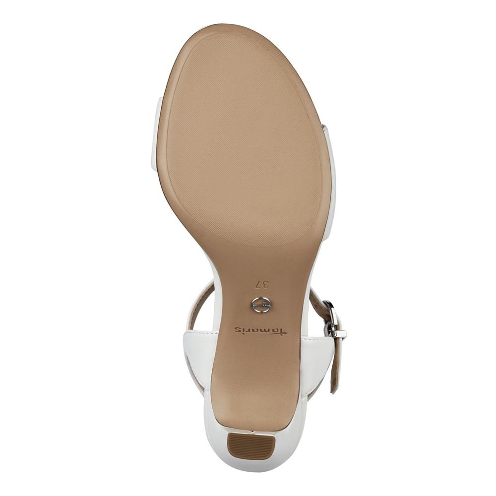 Tamaris Sandalette klassisch weiß silber S13  1-1-28008-20 