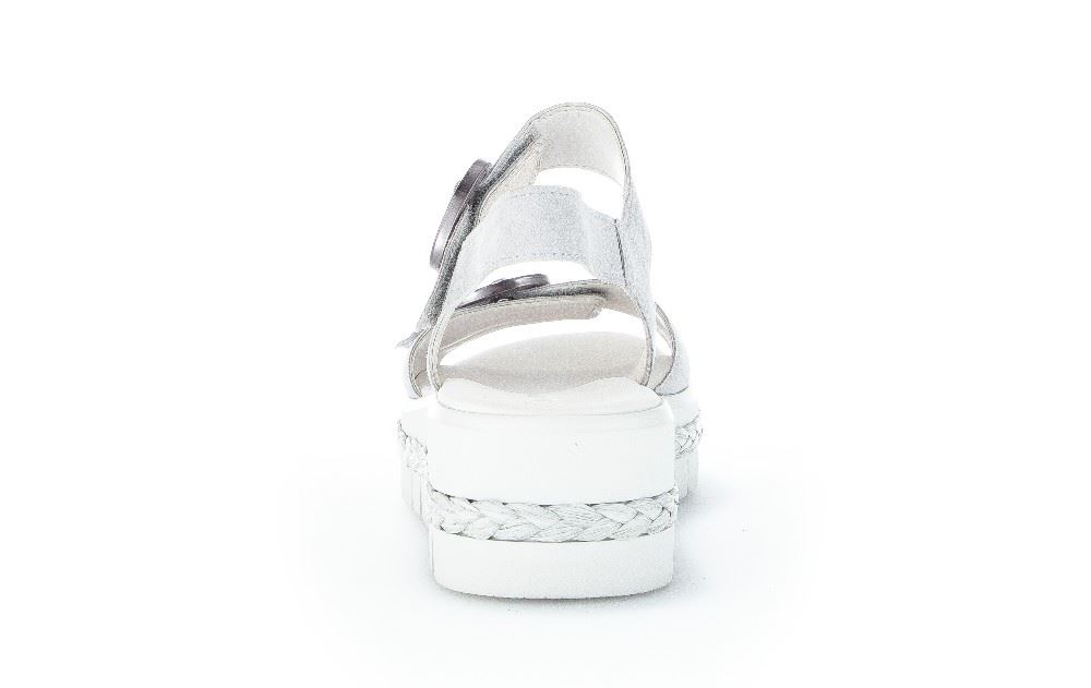 Gabor Plateau Sandale Rauleder grau S12  84.621.19 5,5 | light grey | F