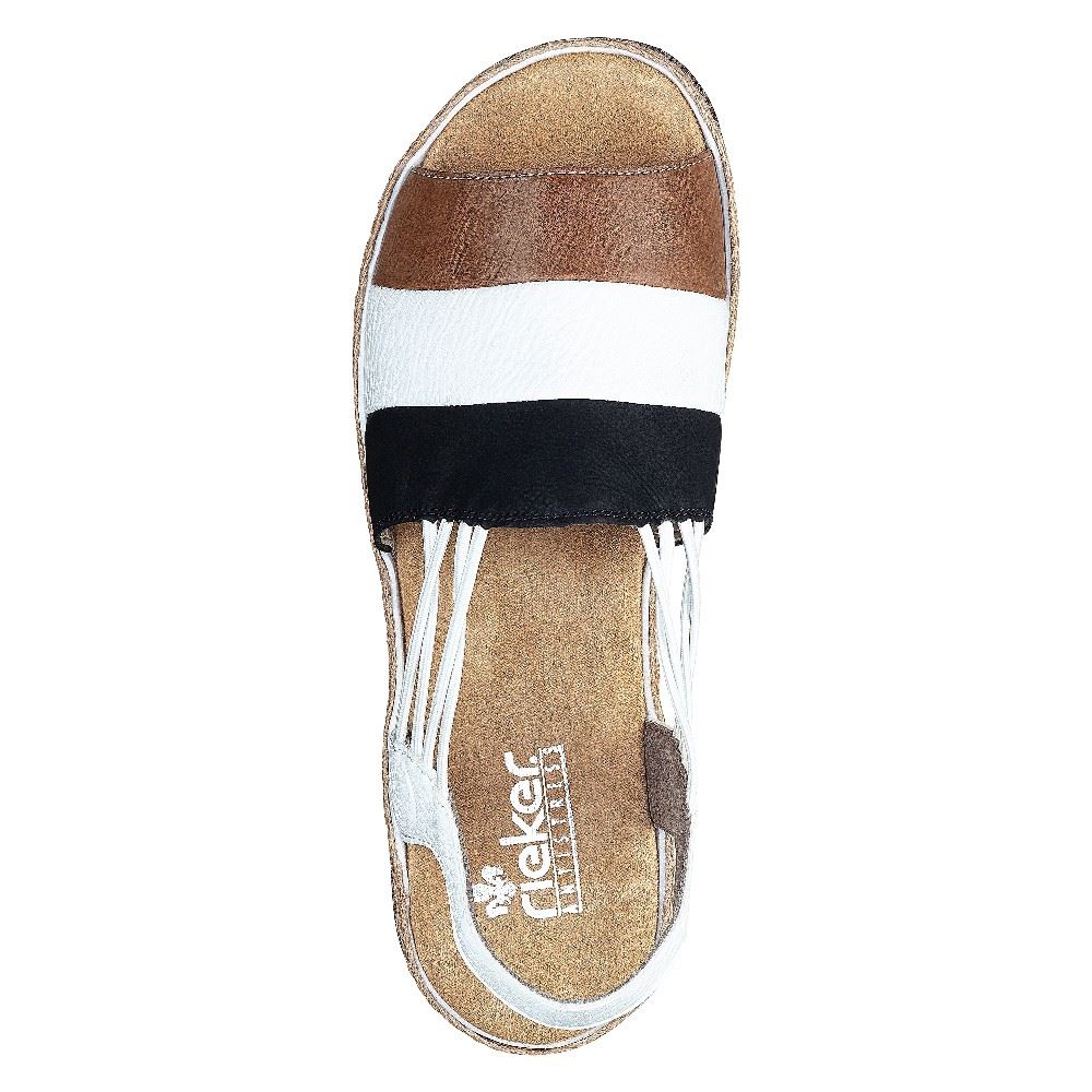Rieker Antistress Damen Sandale Gummizug beige S12  V79S1-65 