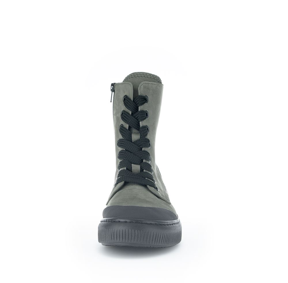 Gabor Damen Winterstiefelette  COMFORT-Mehrweite OPTIFIT-Wechselfußbett warm gefüttert grün S22 96.514.33 
