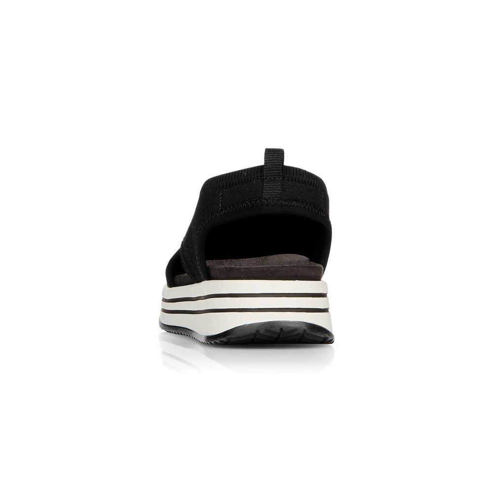 Remonte Sandalette Gummizug Plateau Memosoft schwarz R2955-02 38 | schwarz | F